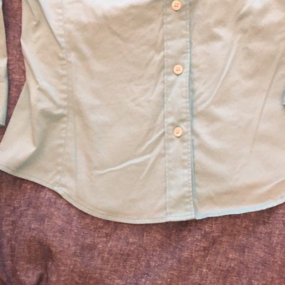 Banana Republic Button Down Shirt Blouse Light Blue 3/4 Sleeve Stretch Size XS - Picture 6 of 7